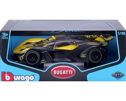 Burago B18-11047Y Bugatti BOLIDIE Super Car-1:18 Scale Die Cast, Yellow