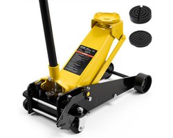 VEVOR Hydraulische Krik, 3 Ton Hefvermogen, Laag Profiel Stalen Krik met Snelhefpomp met enkele Zuiger en Voetpedaal, Autokrik voor Suv's en Pick-Ups, Hefhoogte van 13 Tot 50 cm, Krik voor Raceauto's