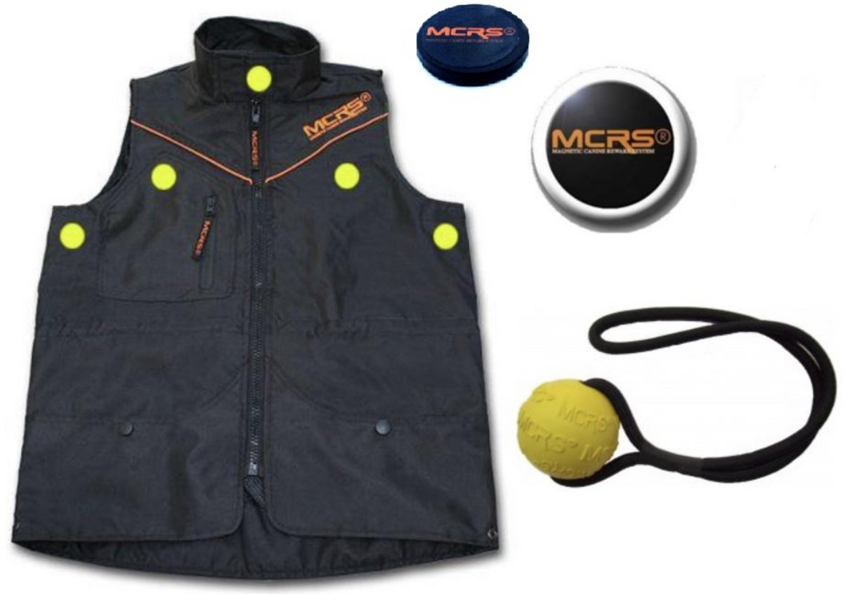 MCRS PAKKET met magneet en bal - Hondensport - K9 - Bodywarmer - IGP - IPO (maat XXXL) - ringsport