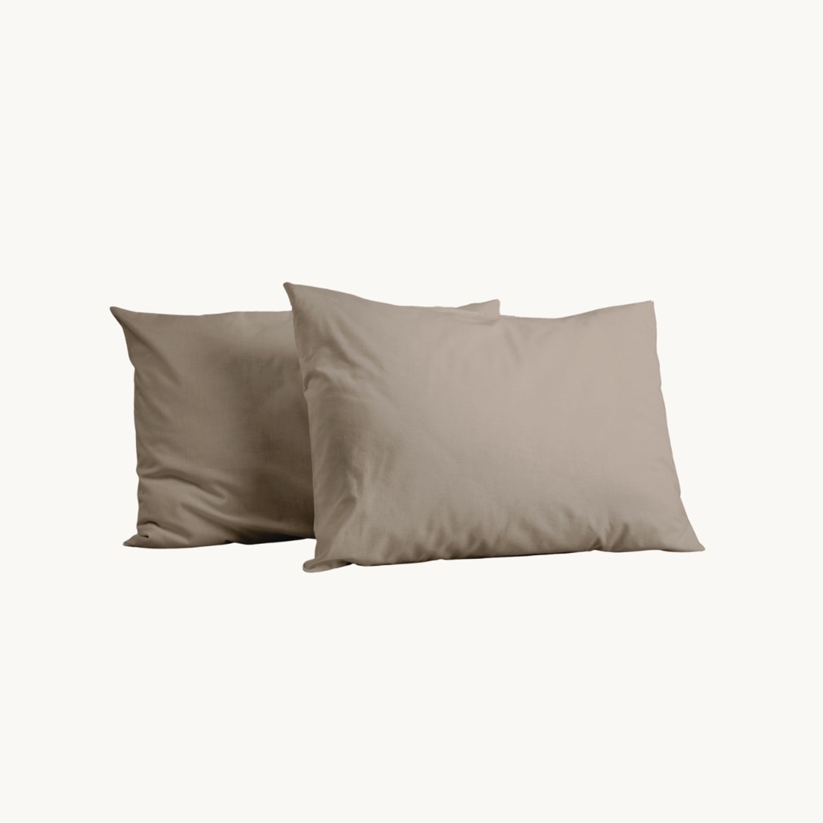 Y-NOT Kussenslopen Set - Mat Satijn Taupe Grey - 60x70 cm - 2-pack - Zachte Kussenhoezen voor Comfortabele Nachtrust