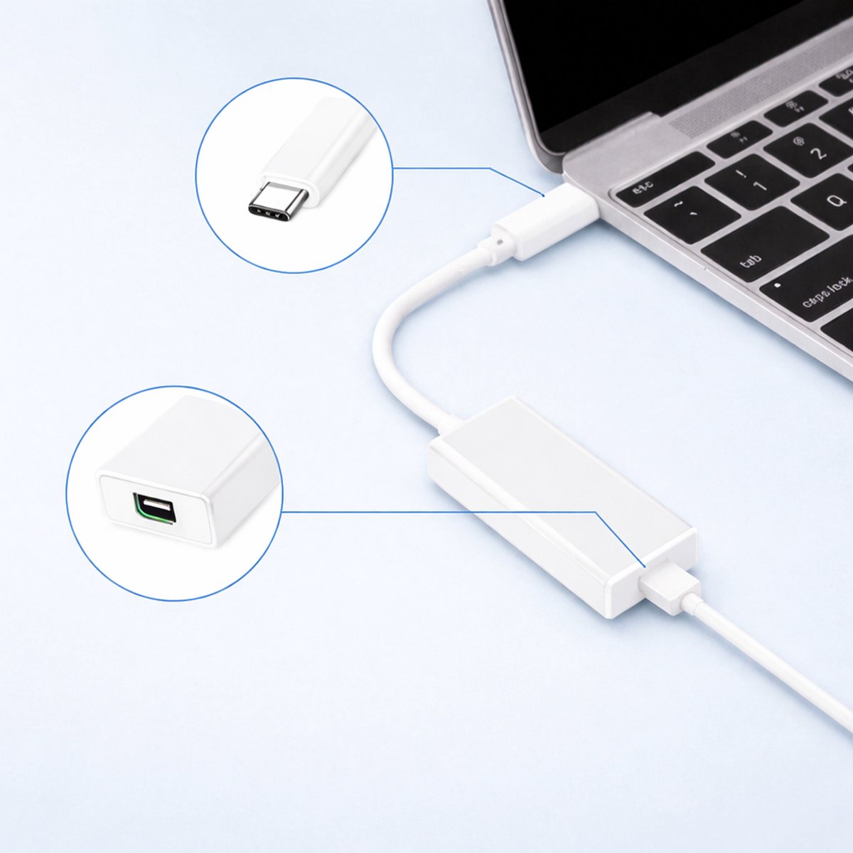 Thunderbolt 3 naar Thunderbolt 2 adapter USB-C kabel voor MacBook Pro/Air, snelle 20 Gbps data, bidirectioneel, plug & play - Afbeelding 5