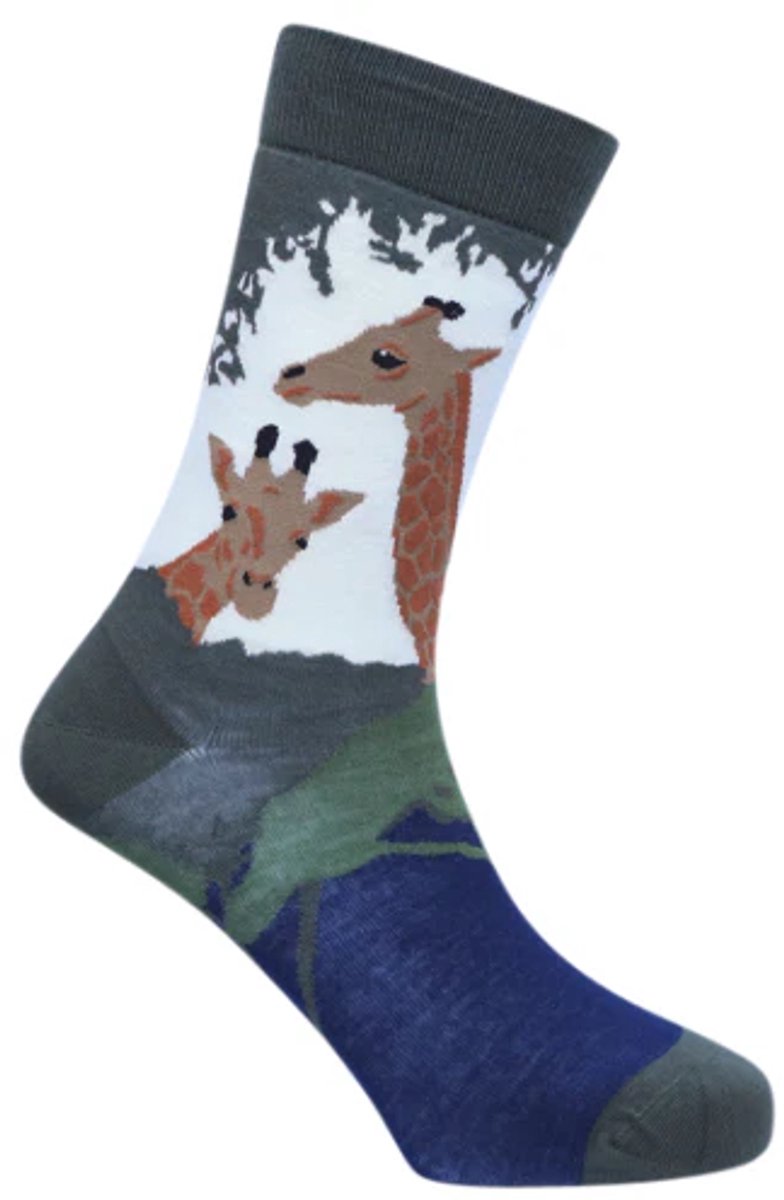 SEXY SOCKS Giraffe Sokken met grappig design natuurlijke bamboe gebreide sokken Verjaardag cadeautje Kerstcadeau Christmas Gift Funny Socks voor hem en haar sokken Volwassenen Grappige en Leuk en Vrolijke sokken Dames & Heren unisex One Size Fits All