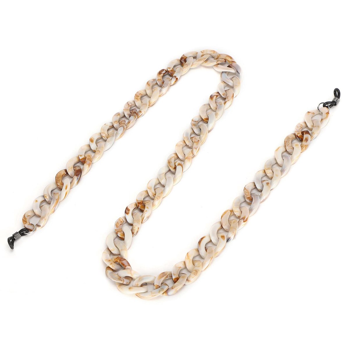 Allecto - Brilkettingen - Acryl - Eenvoudig en stijlvol - Bruin - Zonnebril - Sieraden accessoires voor koppels, familie en vrienden - Geschikt voo...