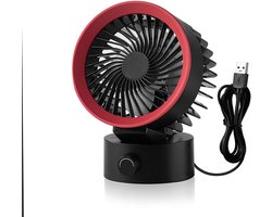 Ventilator - Tafelventilator - Handventilator - Mini ventilator - USB-bureauventilator - kleine ventilator voor op het bureau - krachtige luchtstroom - traploos instelbaar - Ultrastille koeling - Werkt op USB-voeding - Voor thuis - kantoor - Zwart