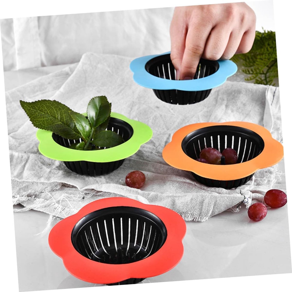 4pcs Strainer Countertop Filter Anti-clogging Filter Kitchen Filter,Floor Drain Lid