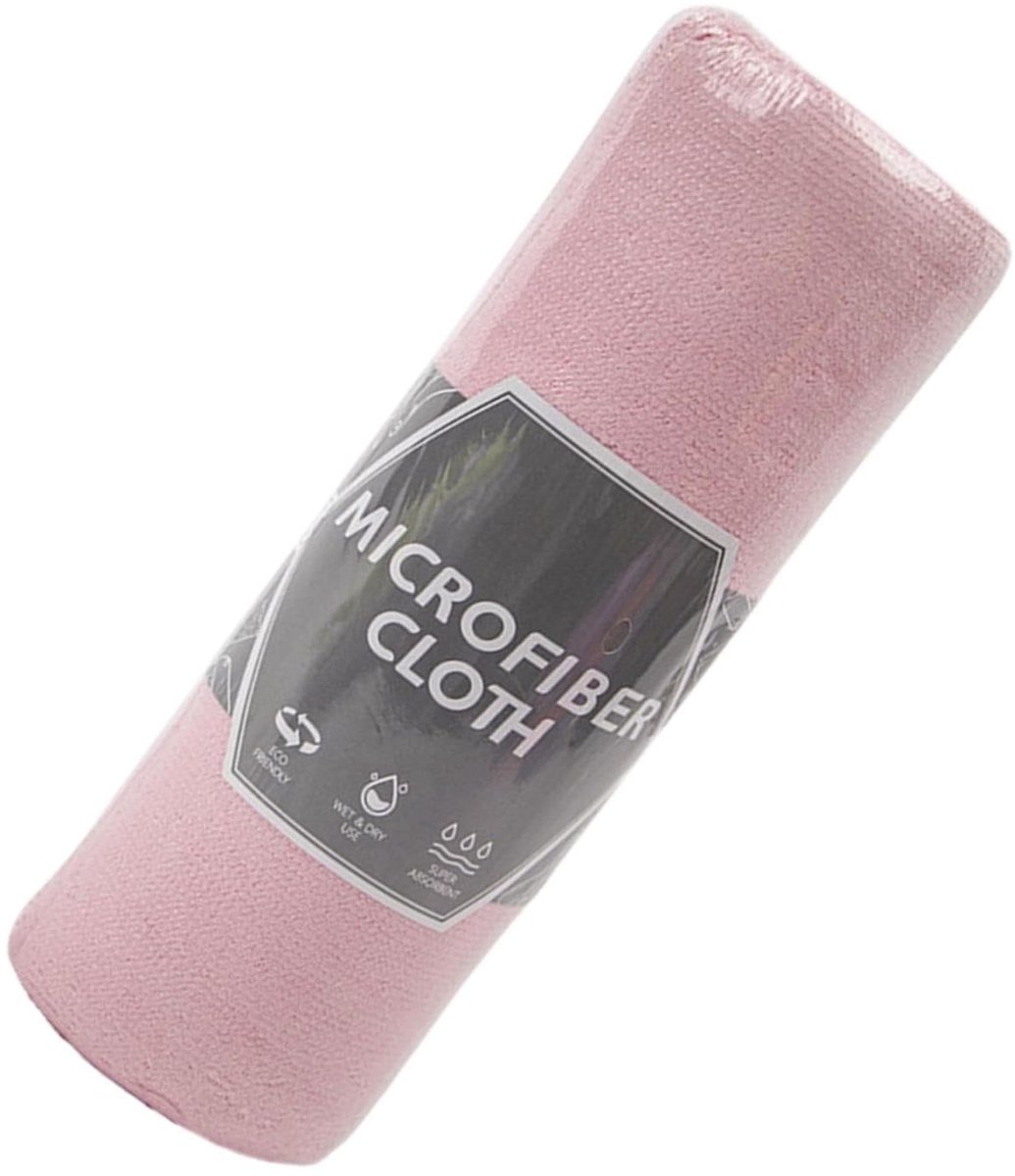 Home & Marker - Wiply Premium Microvezeldoek - Streeploos Schoonmaken - Professionele Schoonmaakdoek voor Ramen, Glas & Keuken - Hoog Absorberend & Pluisvrij - Roze - WIPLY