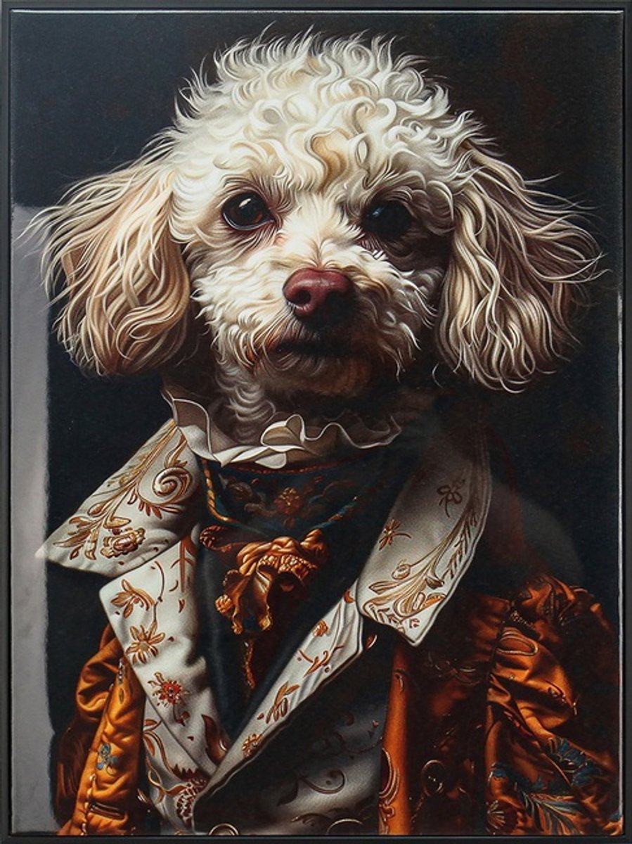 Schilderij regency hond 45x60cm