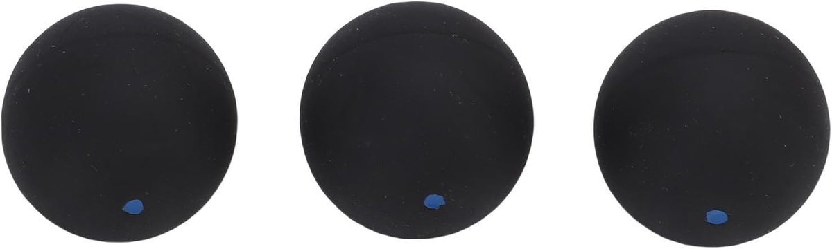Squashballen Set - Sportballen Elastisch - Training Oefenen - 40% Verhoogde Reactietijd - 4 Centimeter Diameter - Blauwe Stip