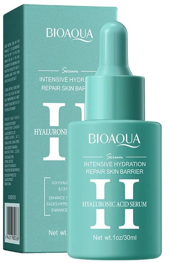 BIOAQUA Hyaluronzuur Serum Gezicht | Hydrating Serum | Skin Barrier Repair | Hydraterend Gezicht Serum | Anti Aging | Acne | Fijne Lijntjes | Droge Huid | Glow Skin Care | Niacinamide | Collageen | Gezichtsverzorging | Hyaluronic Acid Serum | 30ml