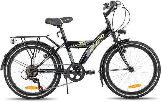 Aafinity Mountainbike - Fiets - BMX - Fiets 24 inch / 51 cm - Zwart met lichtgroen - Makkelijk in elkaar te zetten - Handrem - 6 versnellingen van aafinity — afbeelding 3
