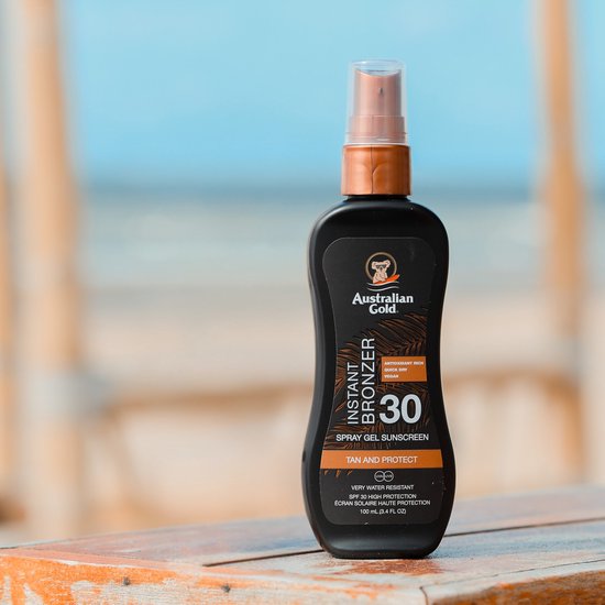 Australian Gold - SPF30 Spray Gel met Bronzer - 237 ML