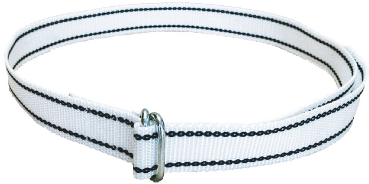 Halsband met knelgesp 160 cm - Wit/Zwart - 40 mm breed - Nekriem voor rundvee