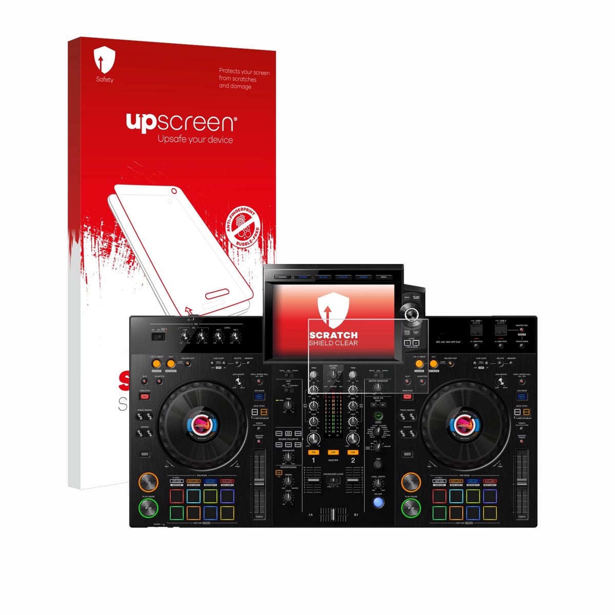 upscreen - Screenprotector voor Pioneer XDJ-RX3 - Folie Beschermfolie transparant