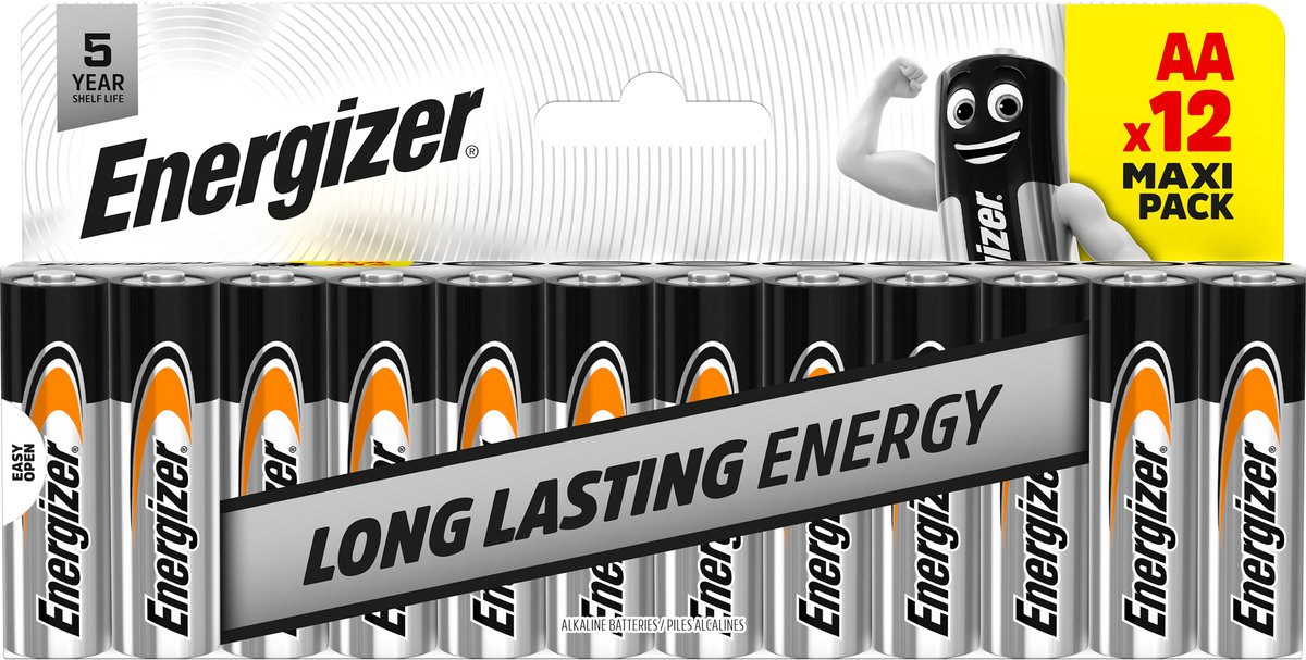 Energizer Everyday Mignon LR06 AA alkaline batterijen 12 stuks