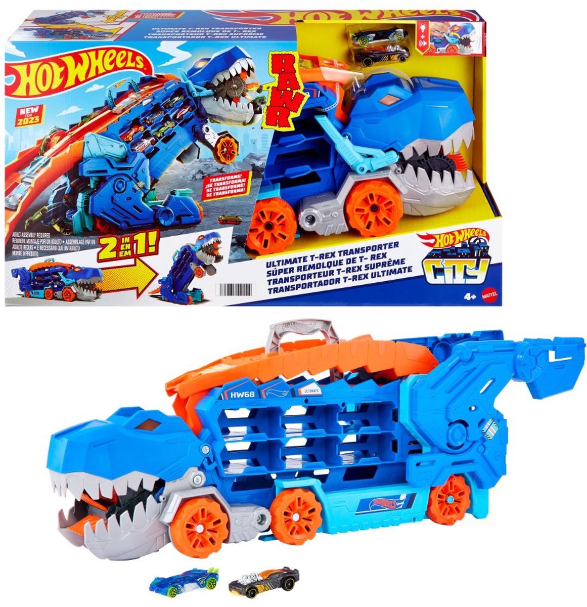 Hot Wheels - City Ultieme Dino Hauler Vrachtwagen - 1:64 - Speelgoedvoertuig — afbeelding 9