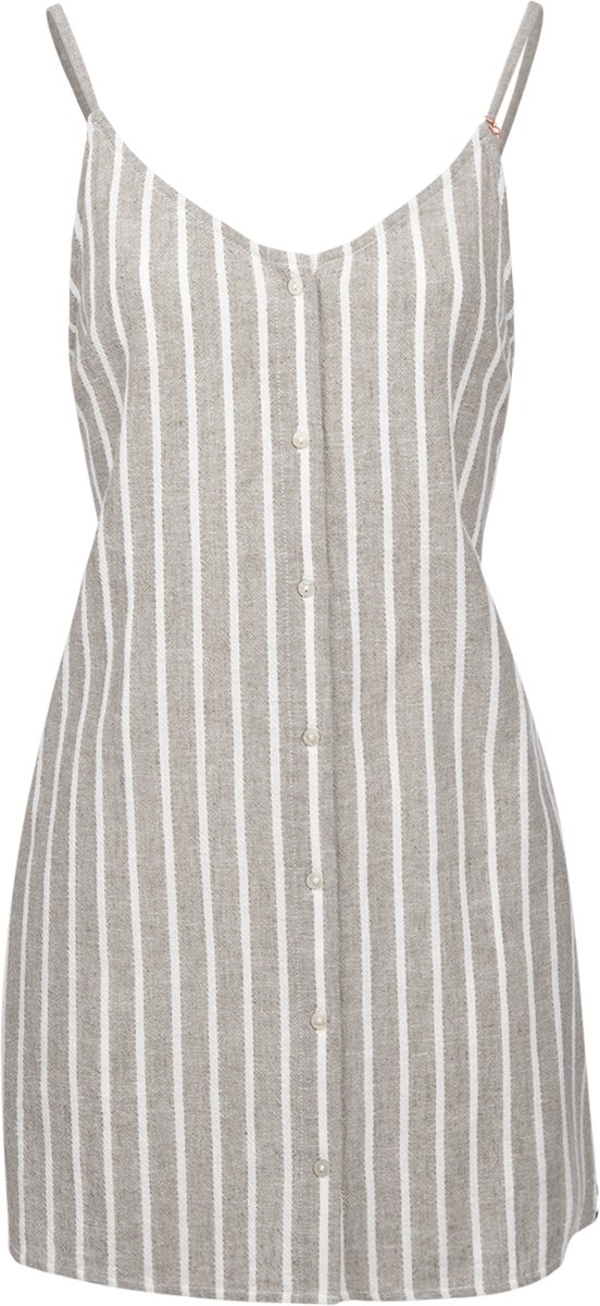 Brunotti Pixey-Stripe Jurkje Snow Dames Zomerjurk Verstelbare Bandjes Loose Fit S Wit