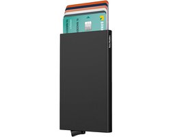 Pasjeshouder mannen & vrouwen - Kaarthouder Pasjes - Pasjeshouder Uitschuifbaar - Creditcardhouder voor 7 pasjes - RFID Pasjeshouder Aluminium - Zwart