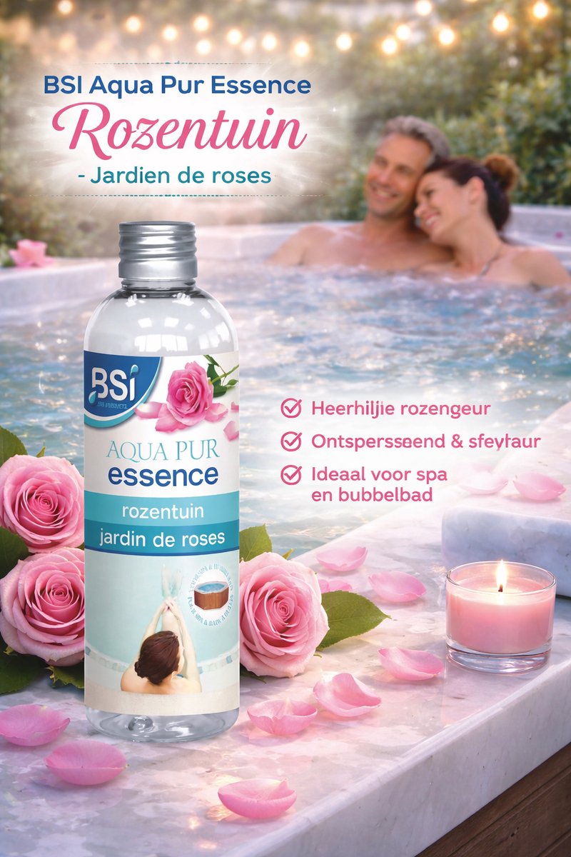 BSI - Aqua Pur Essence Rozentuin - Spa -Geuressence voor in uw Spa of Bubbelbad - 250 ml