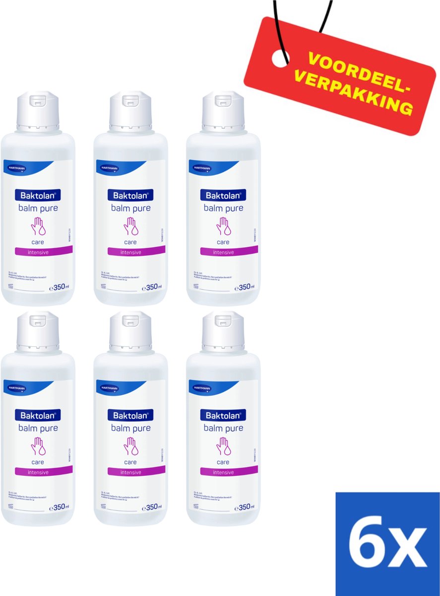 6 x Baktolan Balm Pure 350ml - Voordeelverpakking