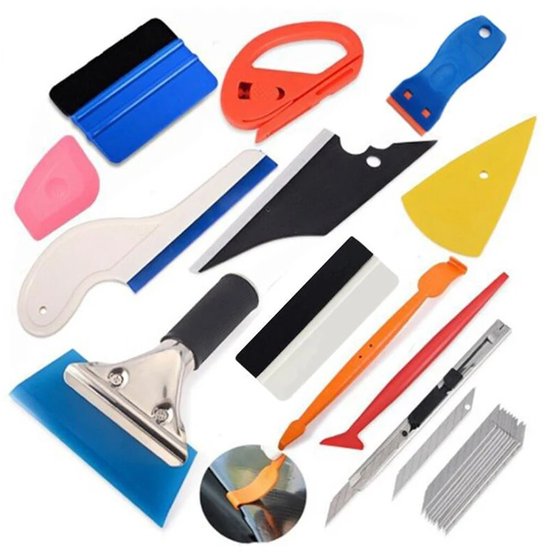 XEOD Fenêtres Blinding Foil Tool - Ensemble d'outils d'emballage de voiture - Emballage de voiture - Set de 12 pièces