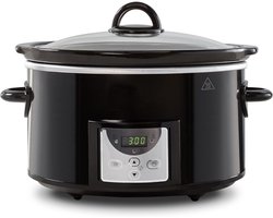 RONN® Slowcooker met timer - Slowcooker - Crockpot - Zwart - 31cm x 23cm x 30cm