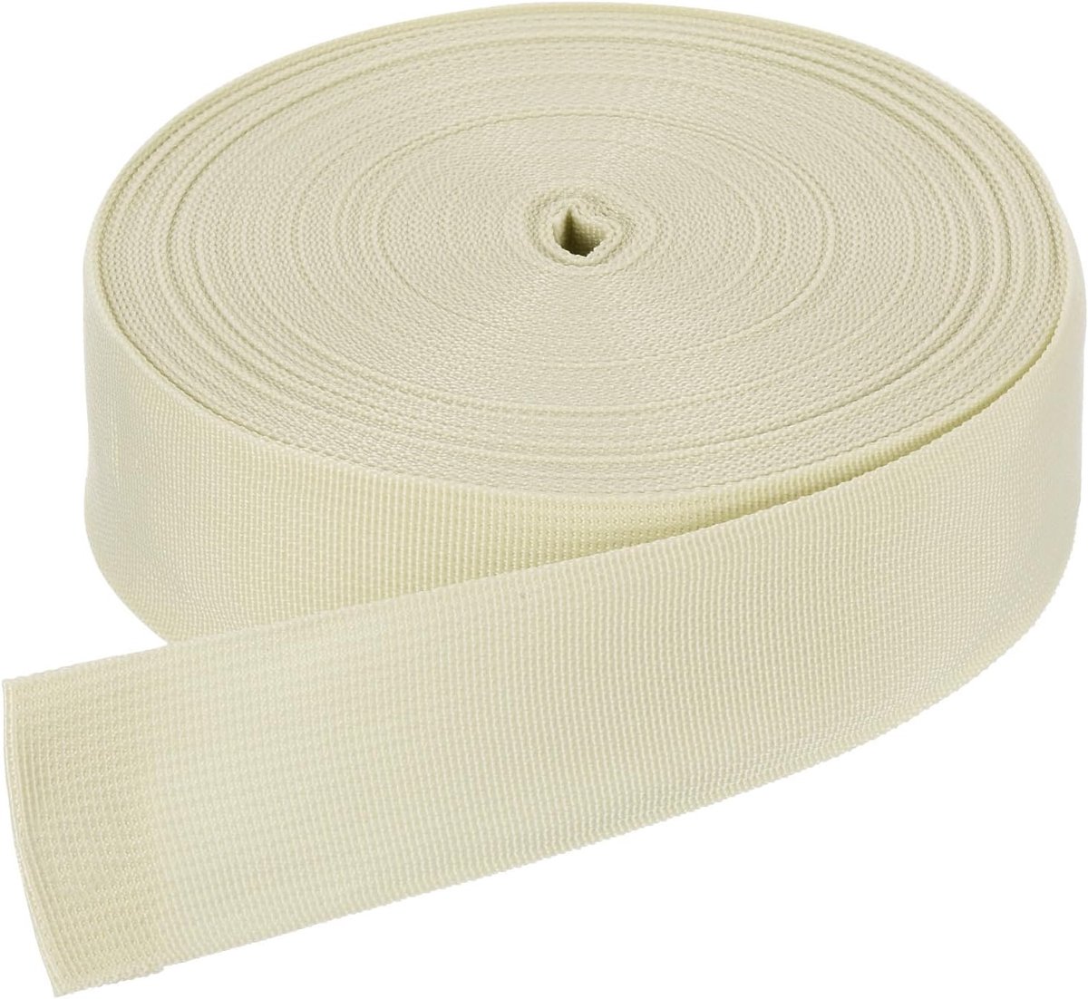 Nylon Platte Riem - Poly Singelband - Outdoor Gear Reparatie - Strakke Weefsel - 50 meter x 5 cm - Beige