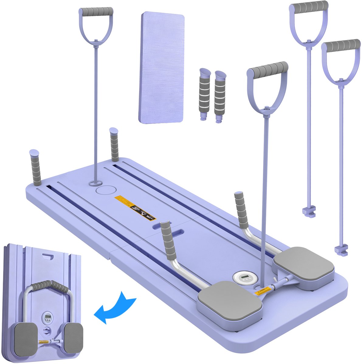 Jently buikspier set - buikspiertrainers - trainingsapparatuur voor thuis - Pilates board - fitness - push up bord - violet