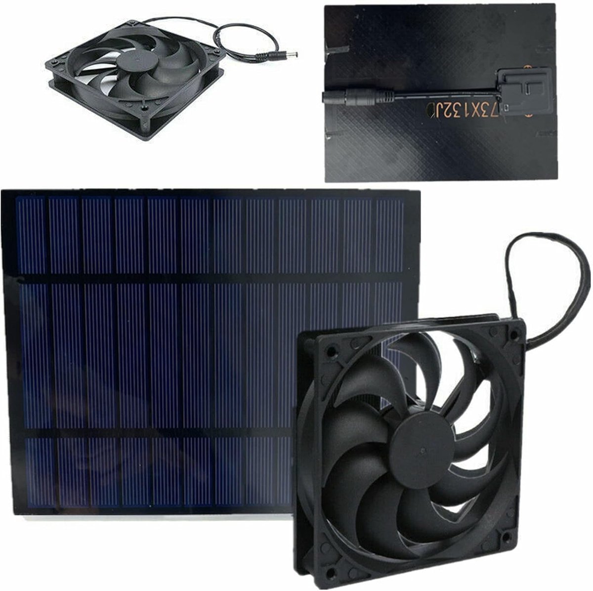 Zonne Ventilator Kit - Afzuigventilator Zonnepaneel - Buiten Luchtcirculatie - Waterdicht