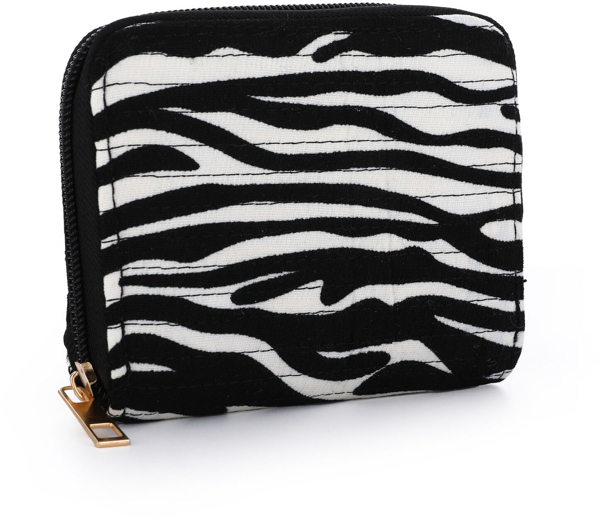 SF - Zebra portemonnee 10 x 12 x 3 cm - Zwart/Wit