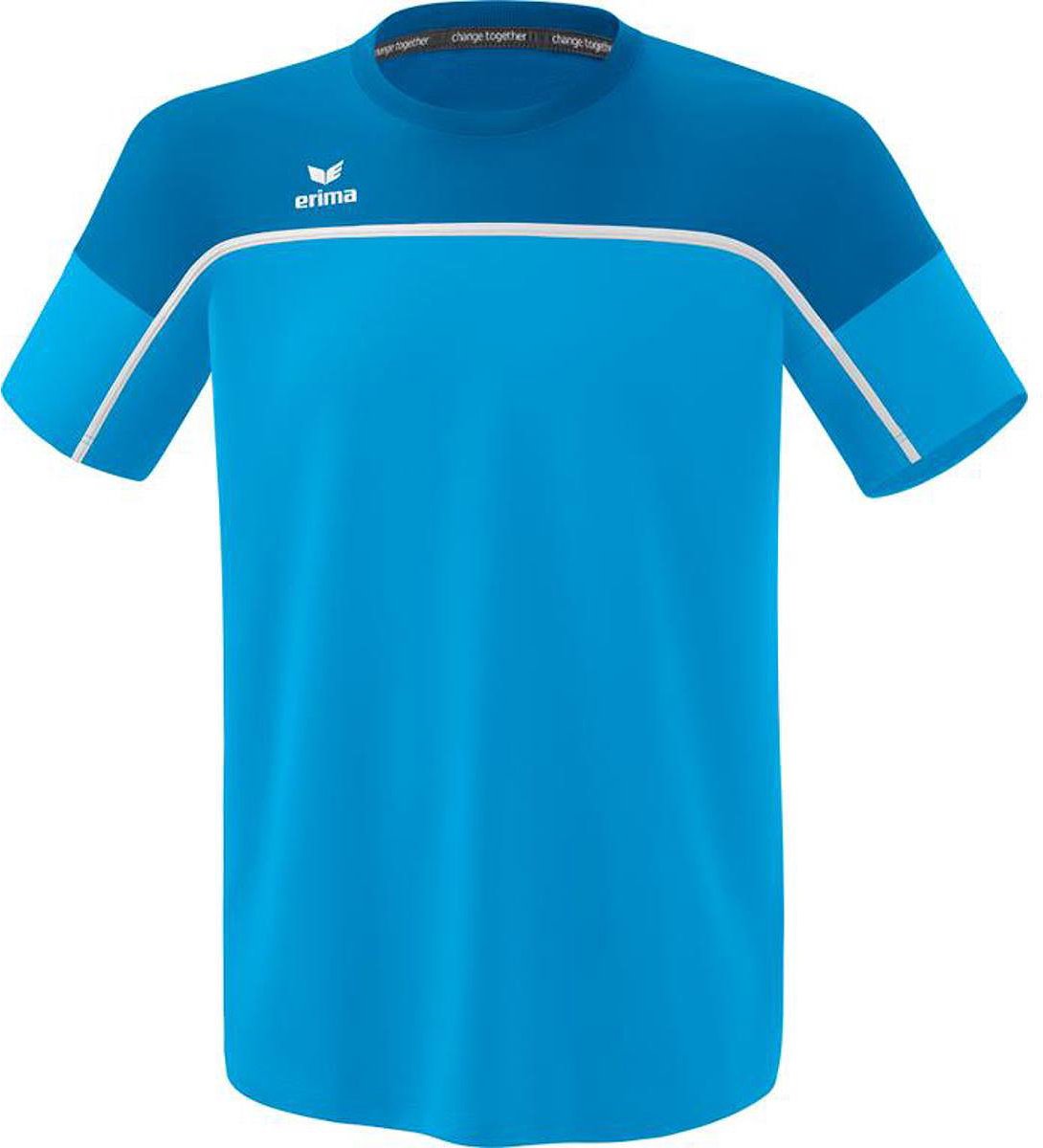 Erima Change T-Shirt Kinderen - Curaçao / Wit | Maat: 164