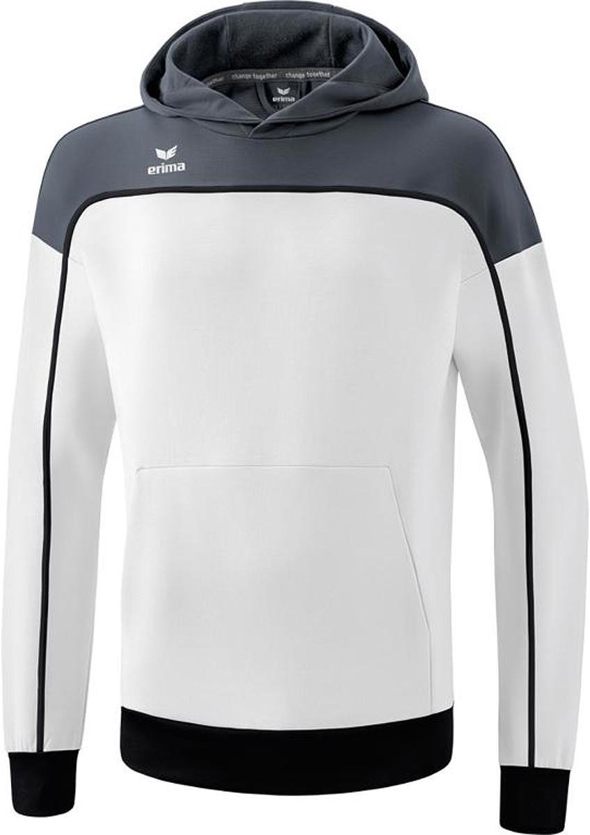 Erima Change Sweatshirt Met Capuchon Heren - Wit / Slate Grey / Zwart | Maat: L