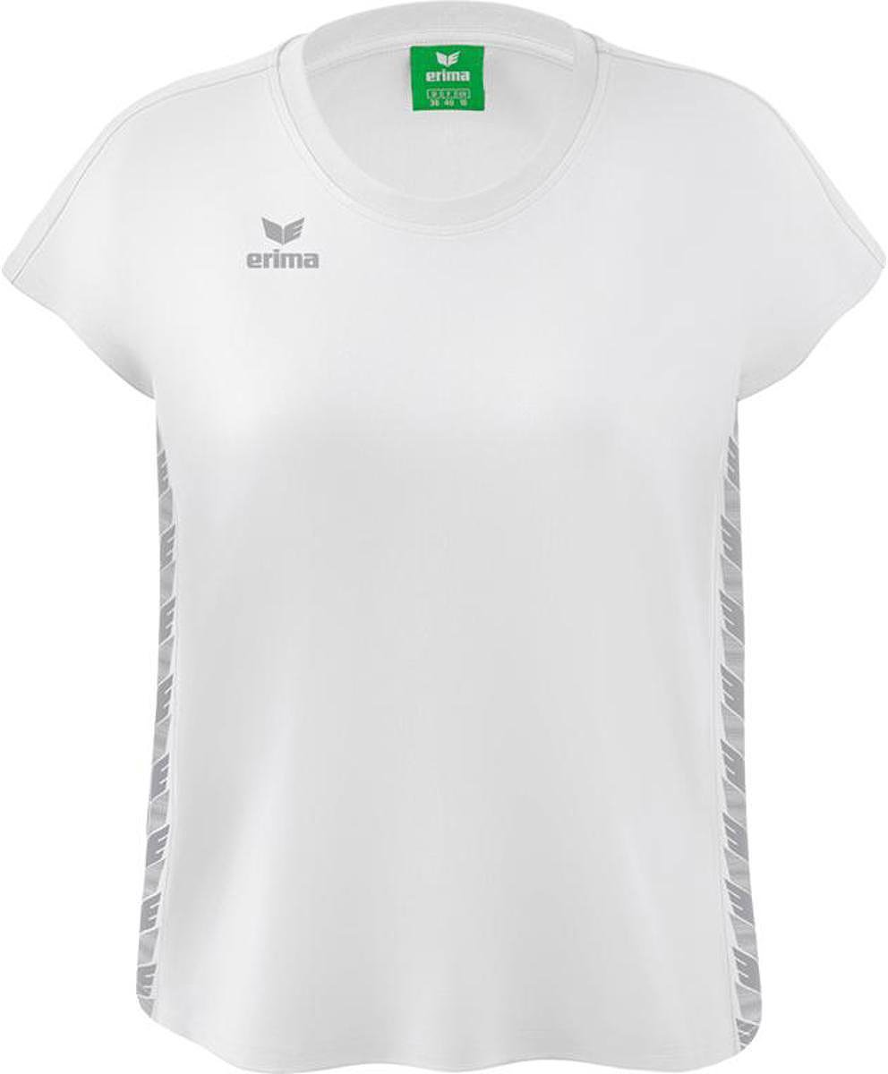 Erima Essential Team T-Shirt Dames - Wit / Monument Grey | Maat: 42