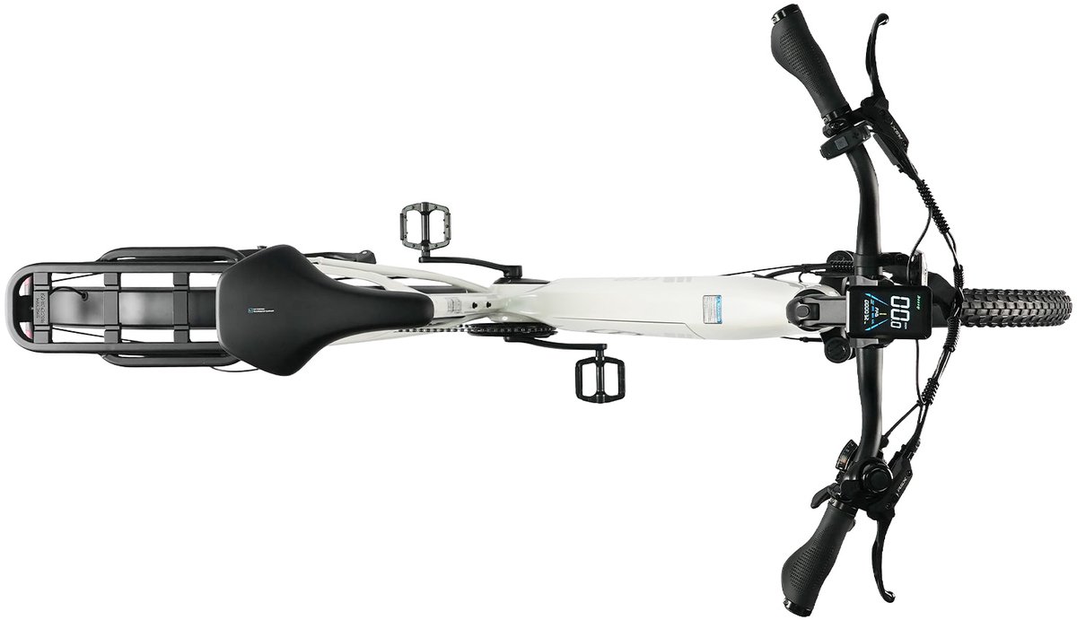 TTGO Z3 E-bike - 25 km/u - 27.5inch - 120km actieradius - 250W motor - 48V 15Ah accu - 70NM - wit thumbnail 3