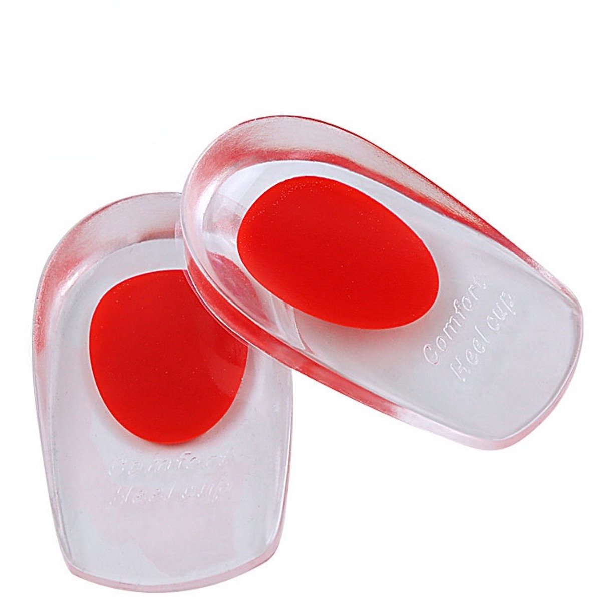 2x Orthopedische hiel zooltjes - Inlegzolen - Anti hielpijn en hielspoor - Ondersteuning - Soft gel zolen - Maat 35-41 - Rood - Jonyx