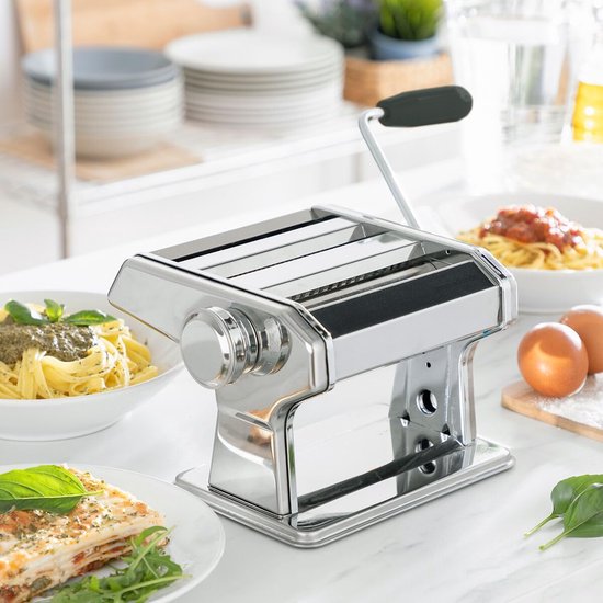 Pastamachine voor Verse Pasta met 6 Instelbare Diktes, Handmatige Ontbladmachine van Merkloos — afbeelding 4