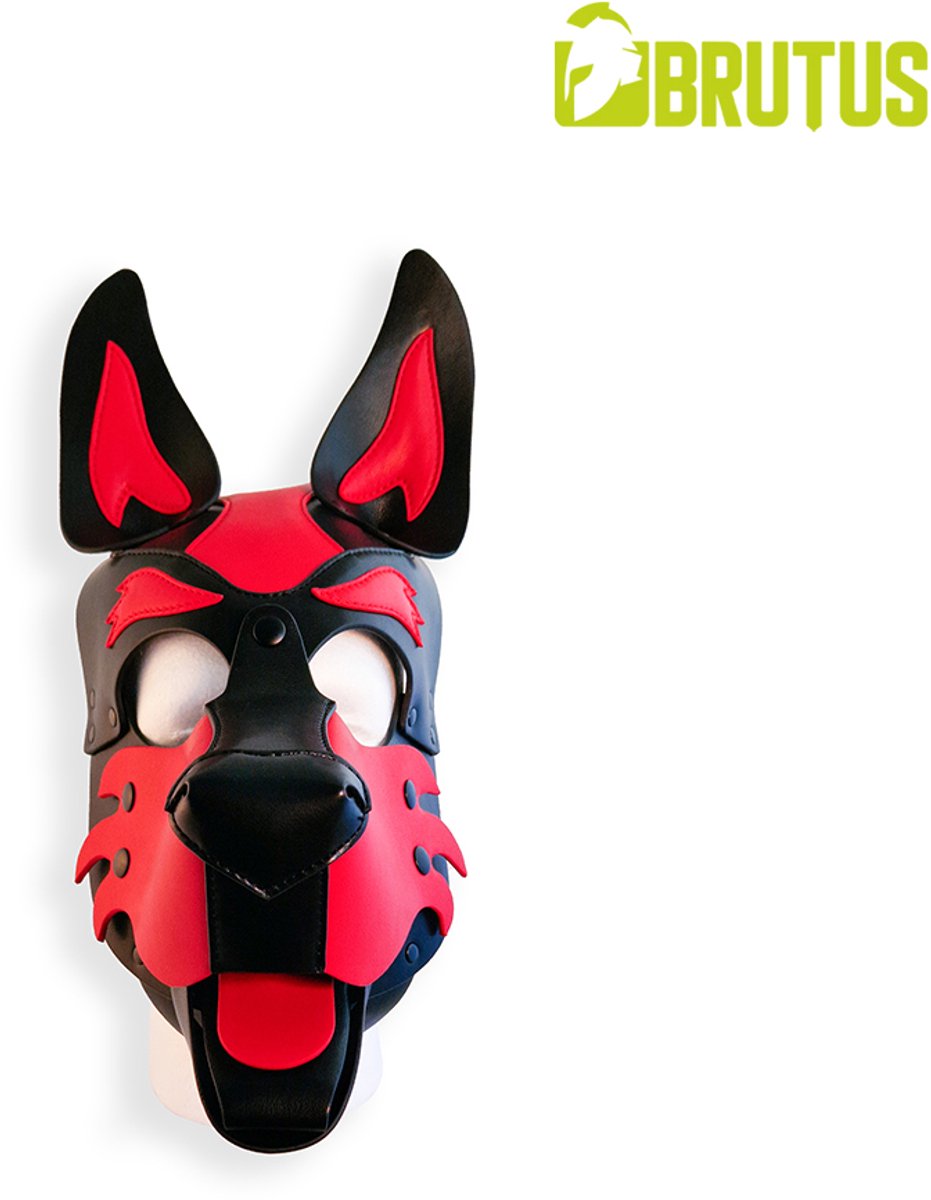 Brutus Vegan Puppy Hood - Zwart/Rood