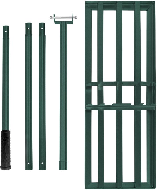 Grastrimmer Hark, Egaliseerhark, Gras leveler, Golf Grashark met Handvat voor het Egaliseren van Grasoppervlakken 50x25cm, Groen — afbeelding 4