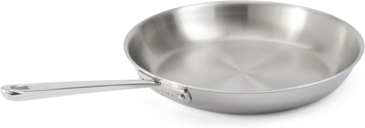 Koekenpan - Steelpan - Koken - Triply Constructie - 30 cm - Zilverkleurig