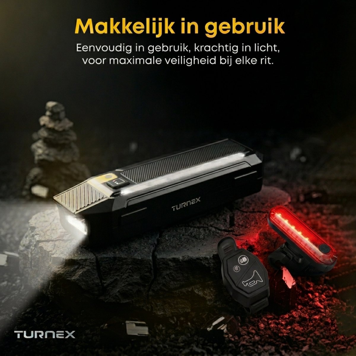 TURNEX Fietsverlichting Set USB Oplaadbaar thumbnail 6