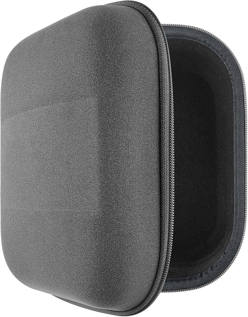 Beschermende harde reistas voor grote over-ear hoofdtelefoon - vervangende hoes met kabelopslag - compatibel met Beyerdynamic MMX 300 HE400S - grijs microvezel