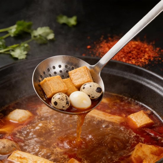 Soeplepel Set - Gietlepel Schuimspaan - Koken Serveren - Olieafscheider ...