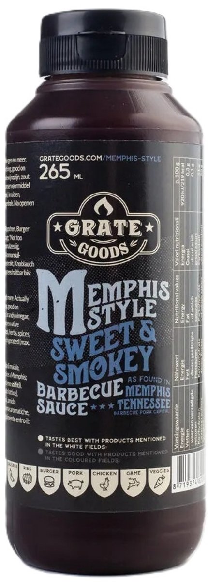 Grate Goods Memphis Sweet & Smokey Barbecue Sauce 265ml