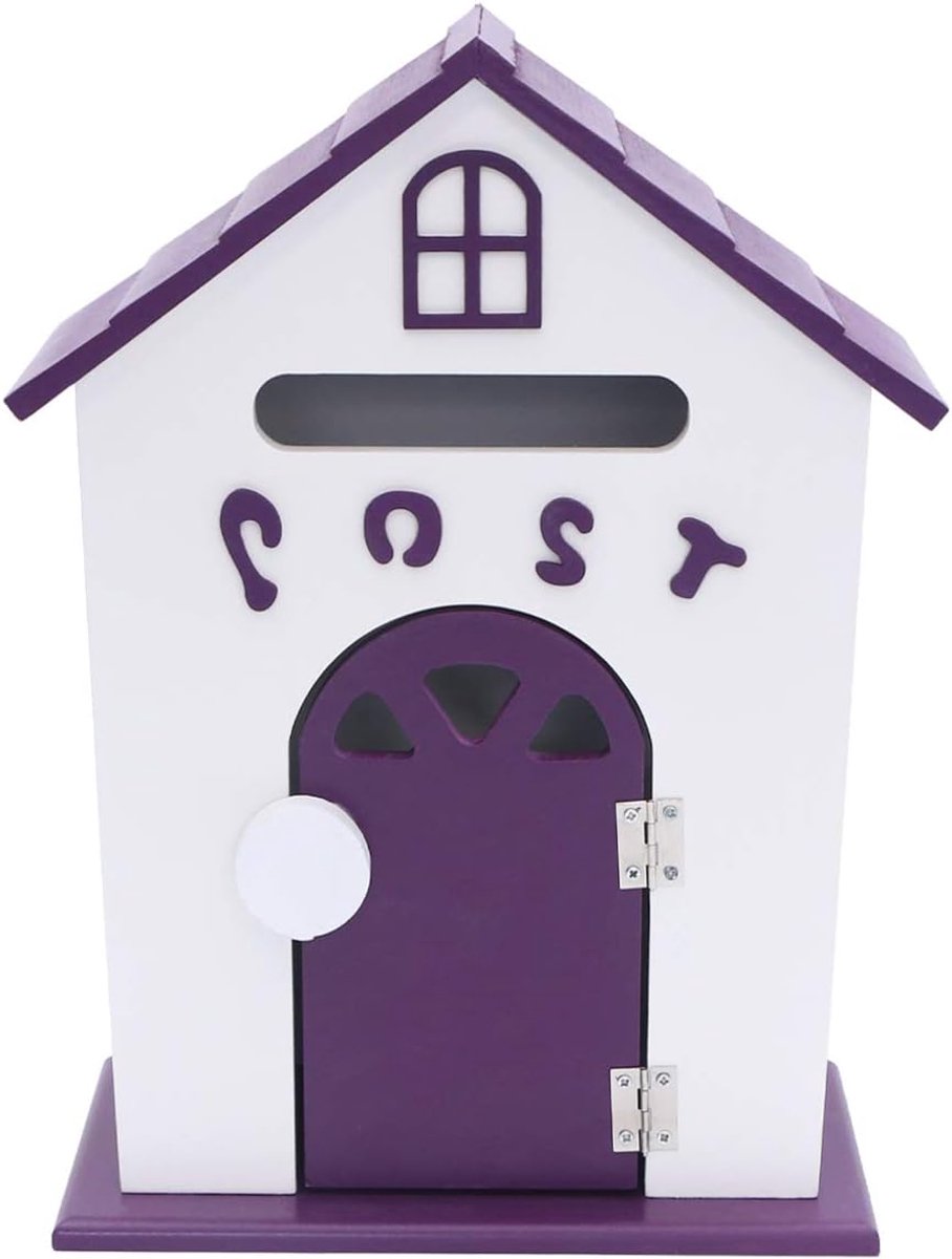 Brievenbus Huis - Post Opbergruimte - Buiten Opslag - Boerderijstijl Ontwerp - 23 x 125 cm - lila