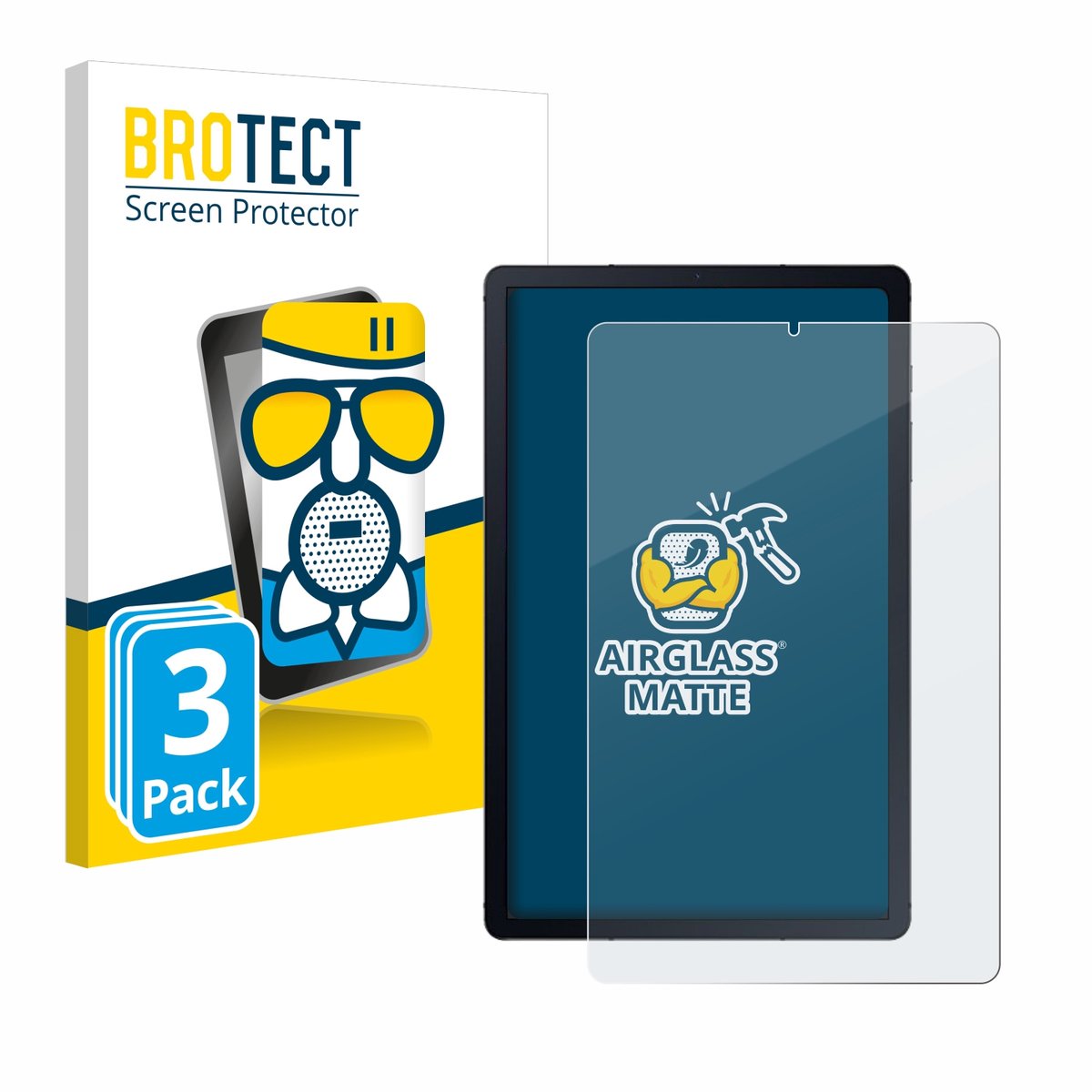 BROTECT - Screenprotector voor Samsung Galaxy Tab S6 Lite LTE 2024 - Folie Beschermfolie Beschermglas matte 3 Stuks