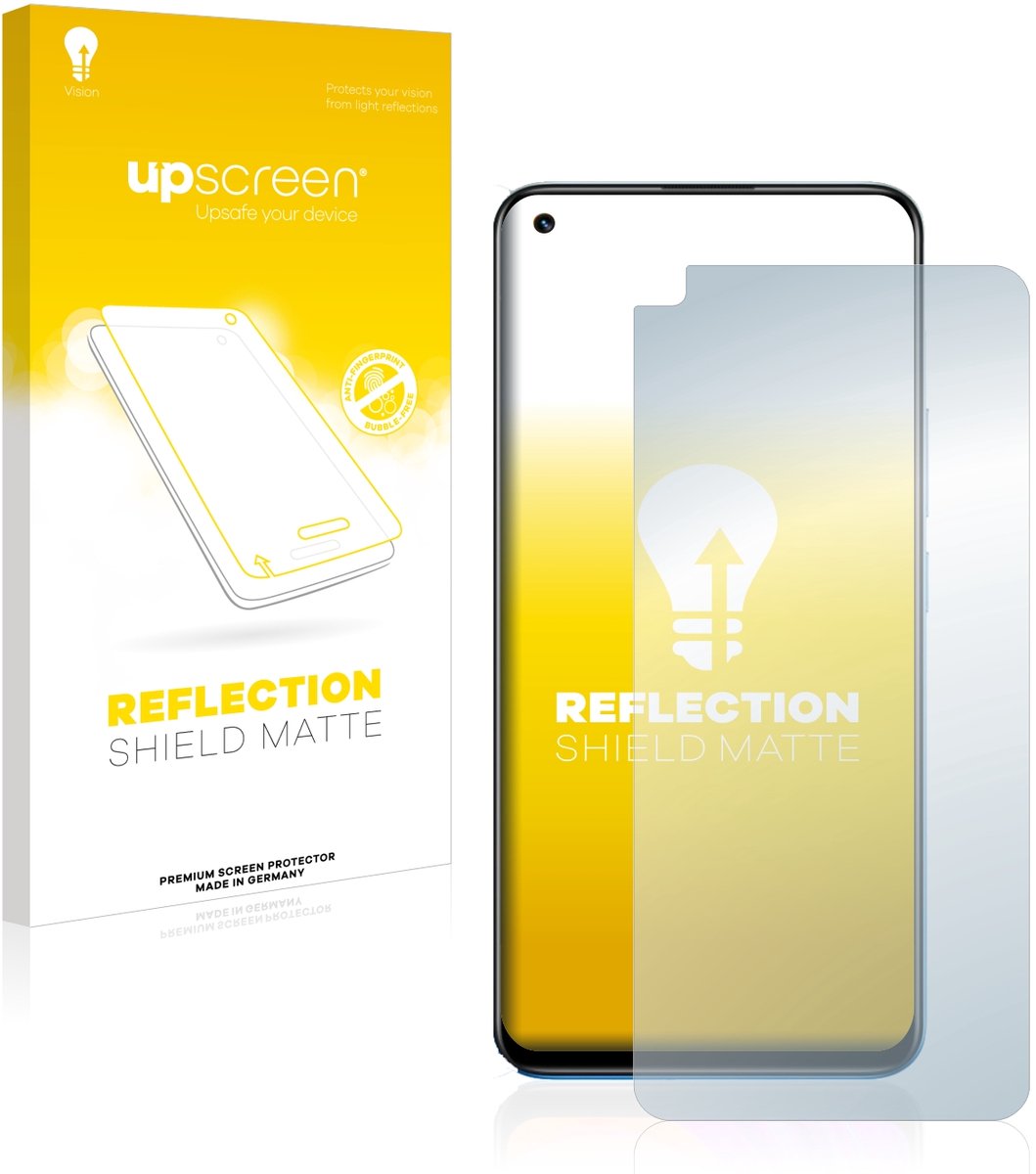 upscreen - Screenprotector voor realme 8 - Folie Beschermfolie anti glare matte