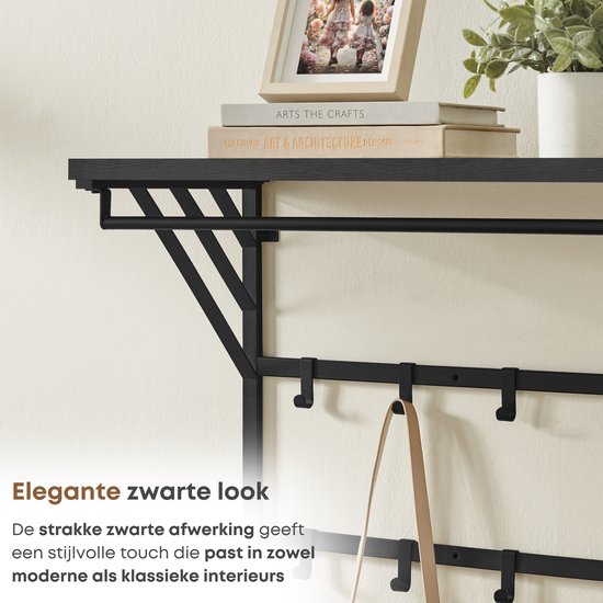 Versa Kala Minimalistische stijl kapstok, met 8 haken of hangers voor kleding of tassen voor in