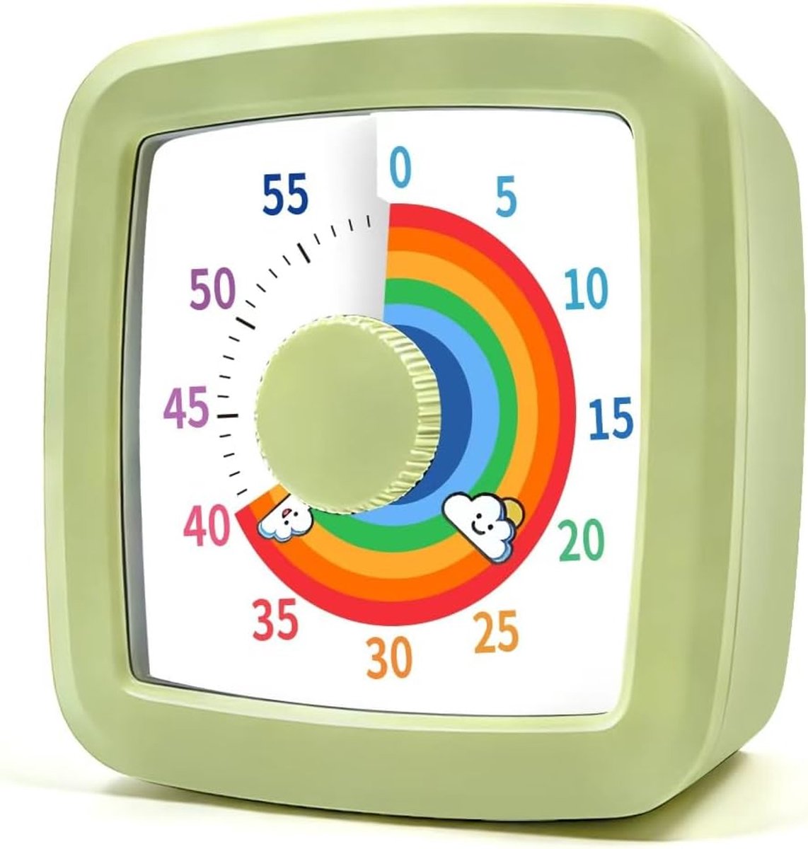 Visuele Timer - Aftelklok Keuken - Tijdsmanagement Thuis - Stille Werking - 95 x 95 cm - Roze