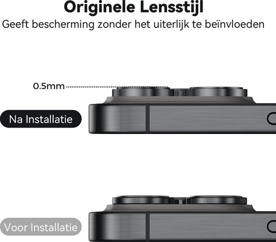 NEWZEROL Camerabeschermer Voor IPhone 16E – 2 Stuks, 9H Gehard Glas, Krasbestendig, Zwart
