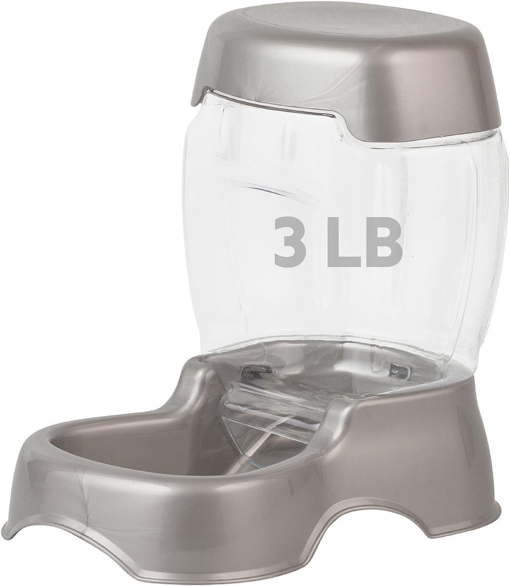 Voerdispenser Hond - Automatische Voederbak - Zelfstandig Voeren - Zwaartekracht Voeding - 1.5 kg Capaciteit - Parelmoer