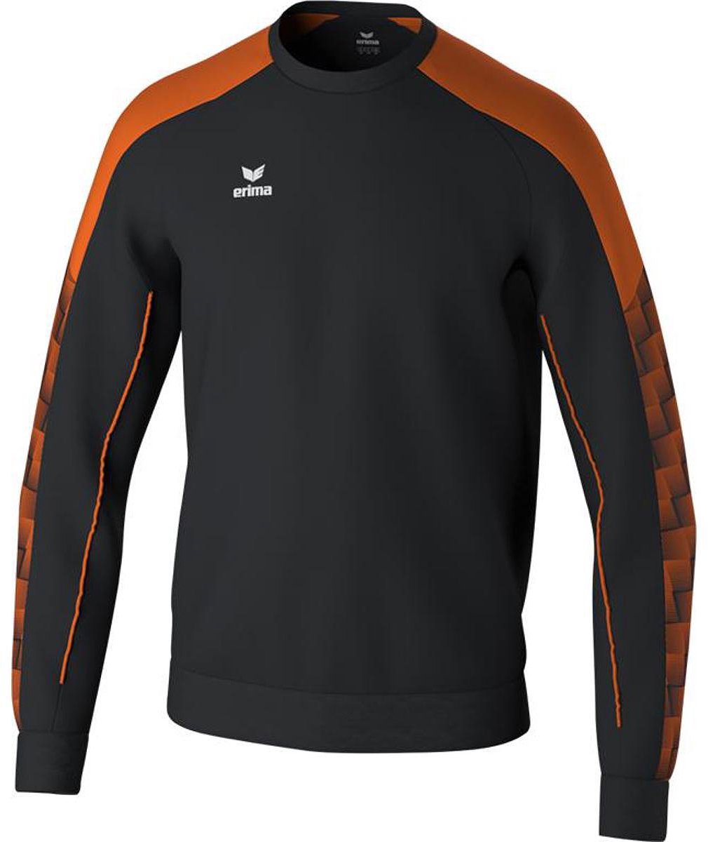 Erima Evo Star Sweatshirt Kinderen - Zwart / Oranje | Maat: 140